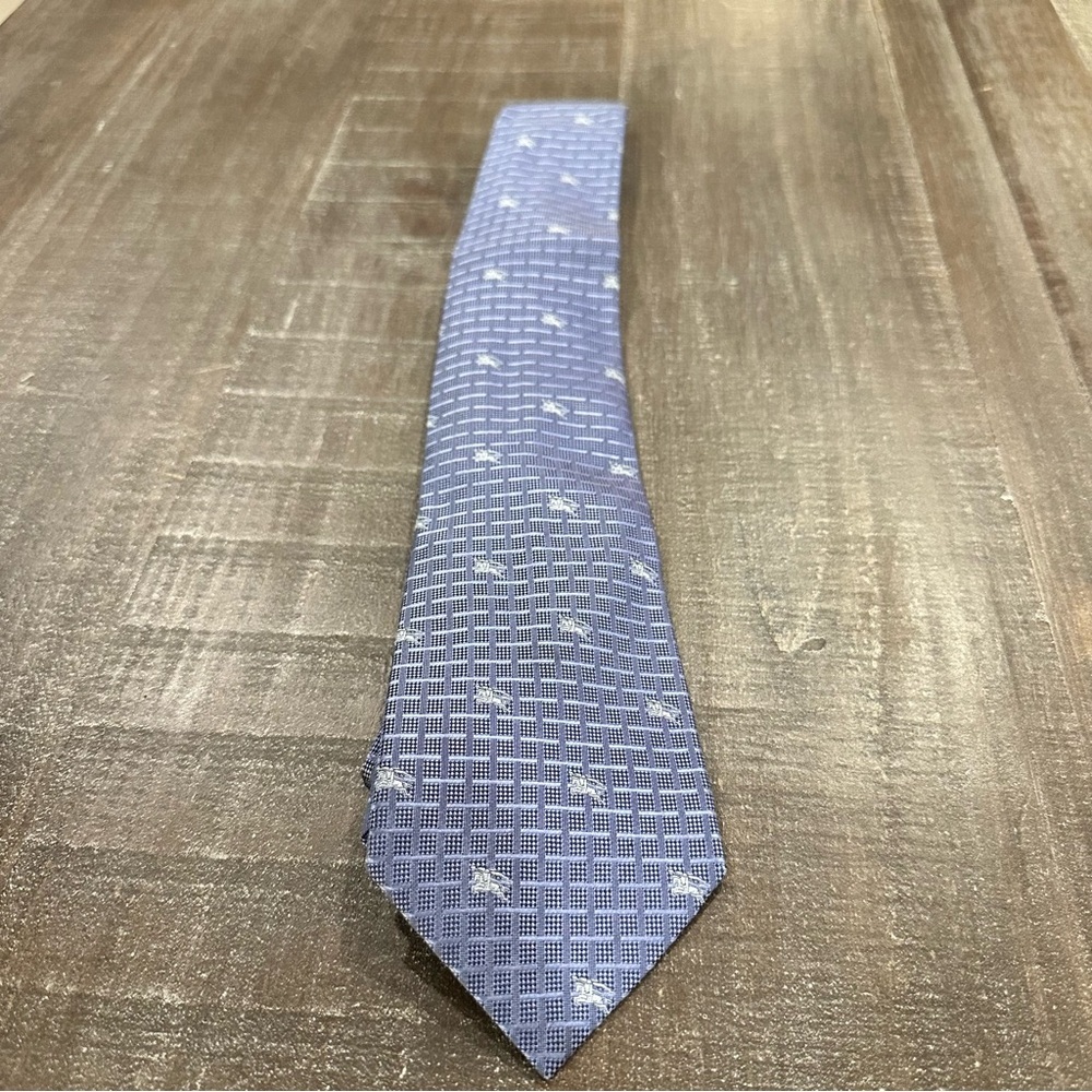 Burberry London Gray Patterned Tie